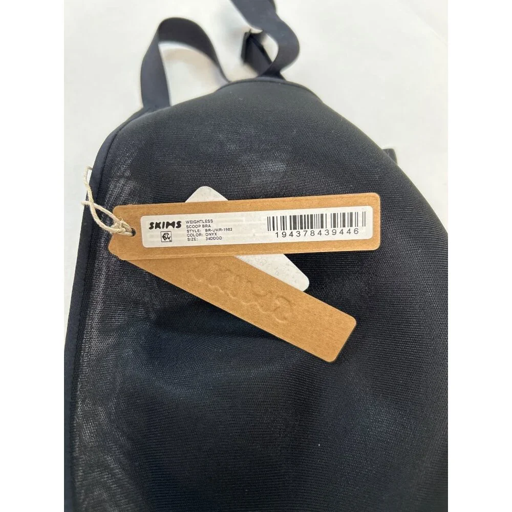 SKIMS Weightless Scoop Bra Onyx Size 34DDDD NWT - Picture 4 of 6